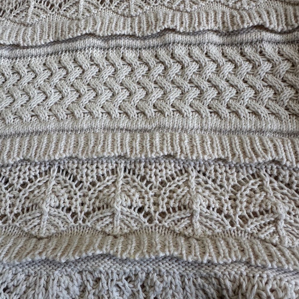 By Together Beige Knit Puff Sleeve Peplum Sweater‎ Top Size S - Picture 4 of 7